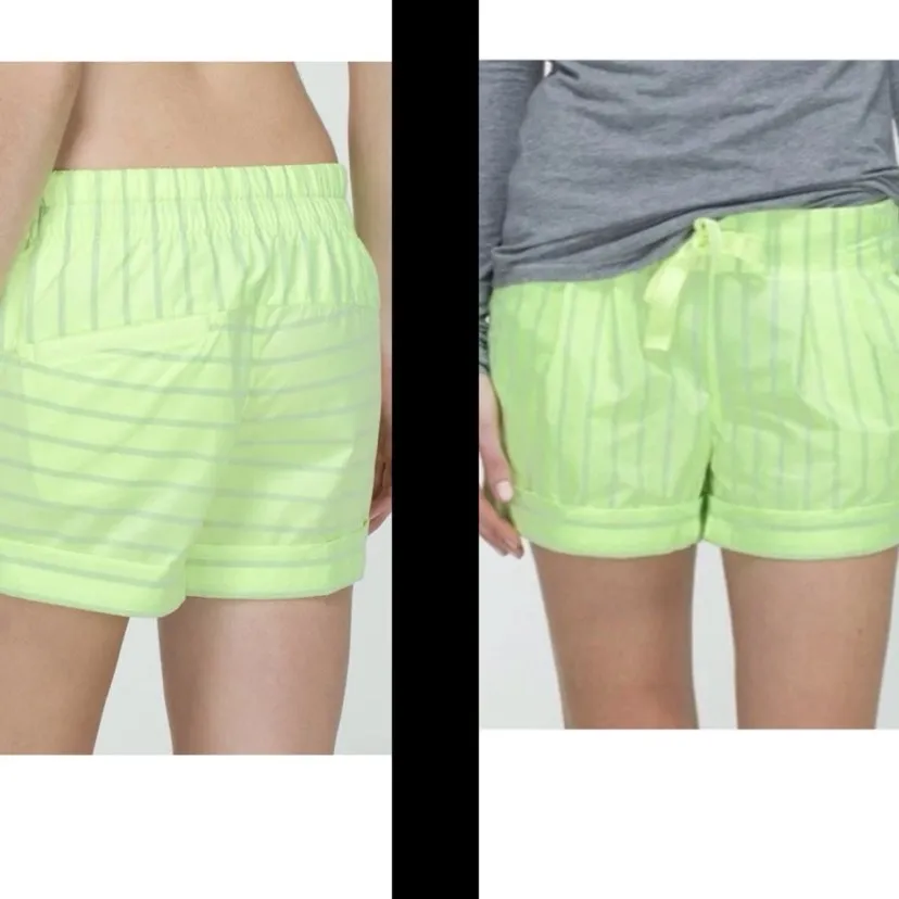 Lululemon Spring Break Away Short Deauville Stripe Clear Mint Solid Size 6 - Image 2