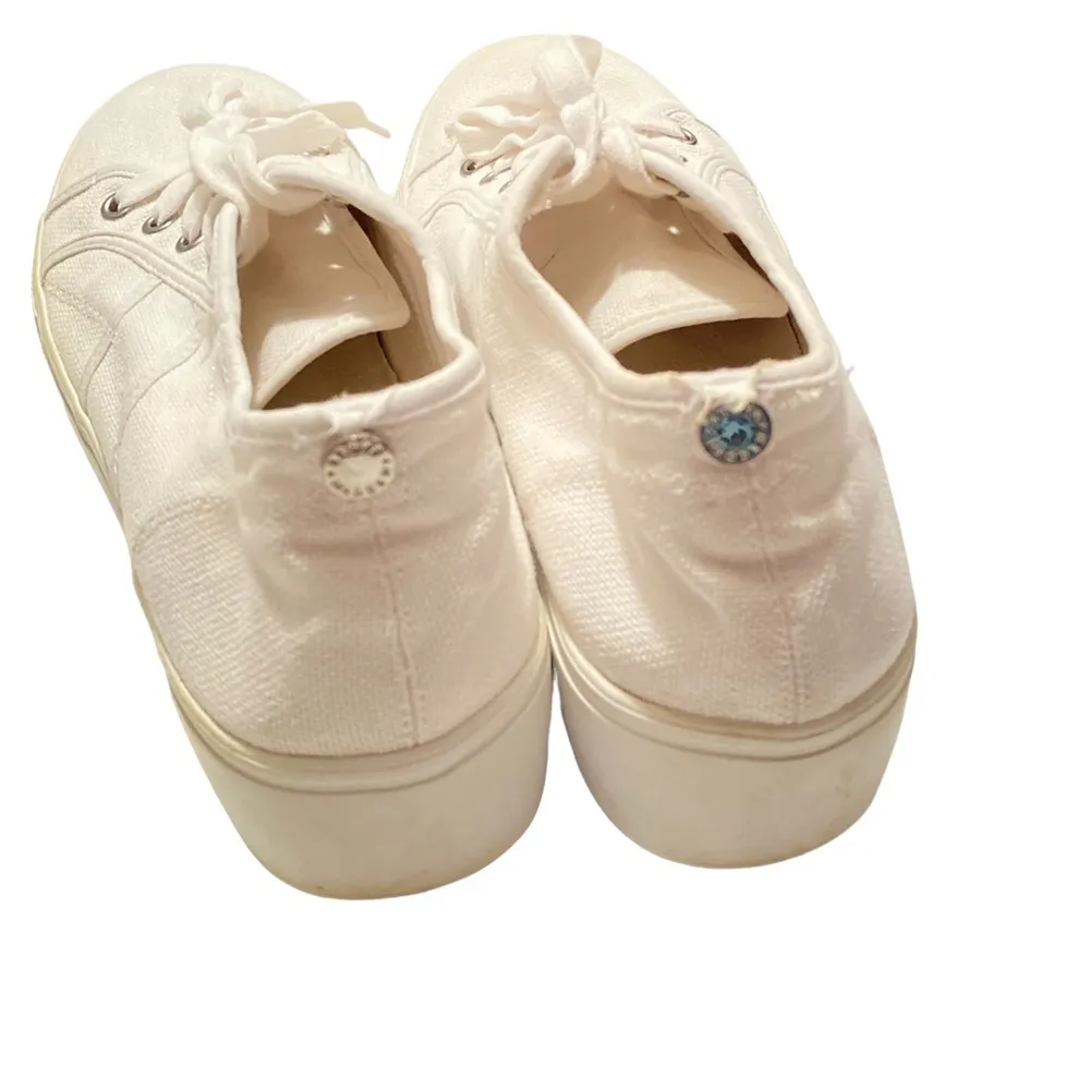 Steve Madden Emmi White Lace Up Platform Sneakers Size 10 - Image 2