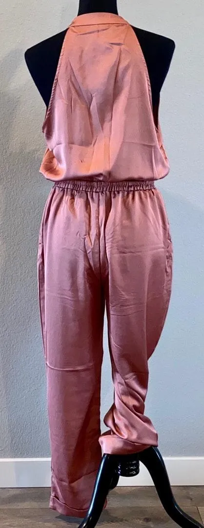 Rose Gold Pantsuit Pink Size L - Image 4