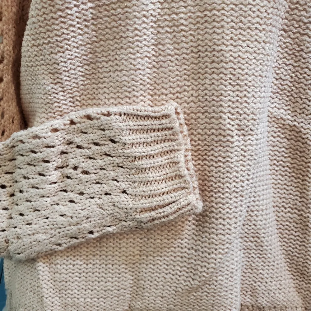 Poof Pink Knit Long Sleeve Cold Shoulder Sweater S - Image 8