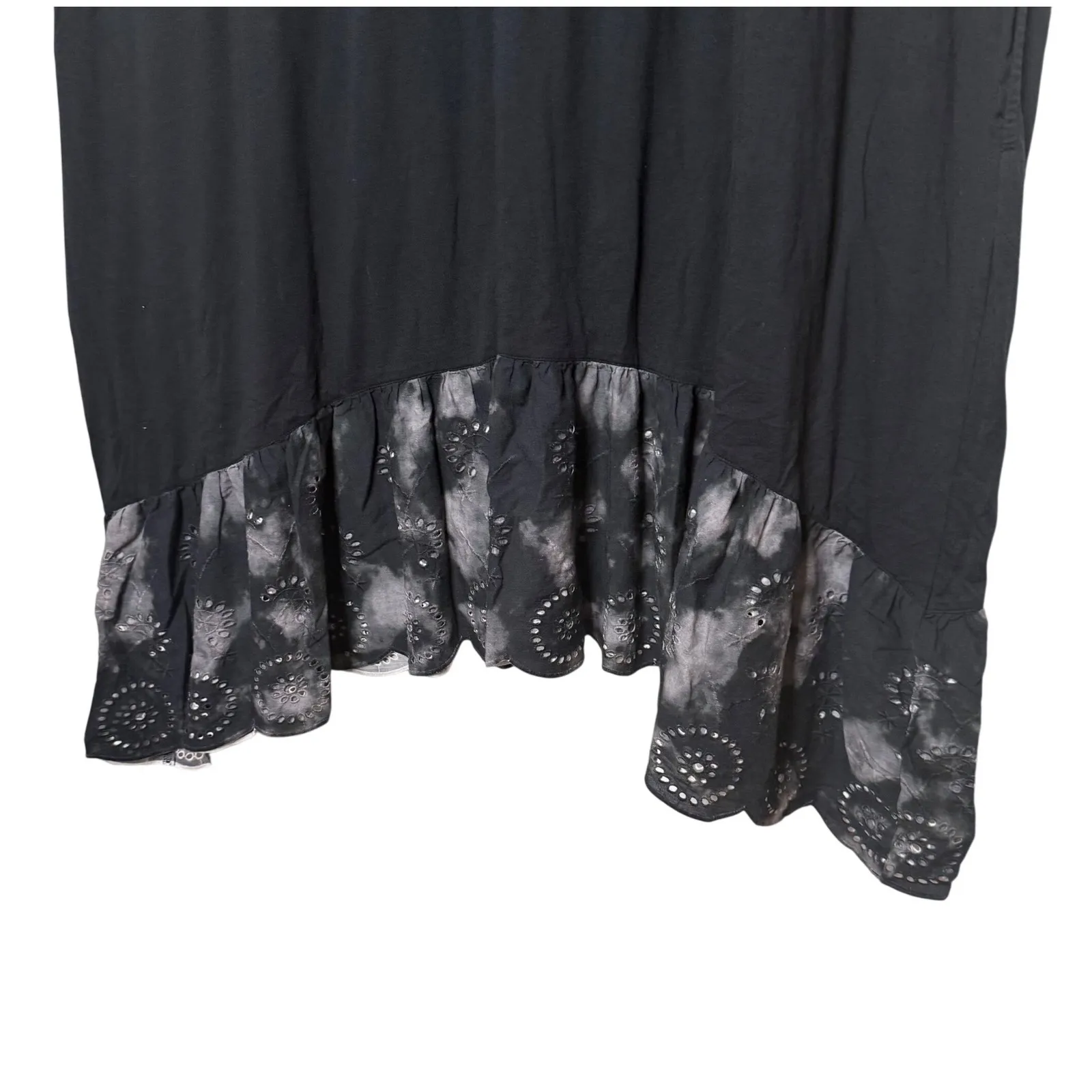 LOGO by Lori Goldstein Plus Size Black Eyelet Tank Dress Size 4X Petite BOHO - Image 6