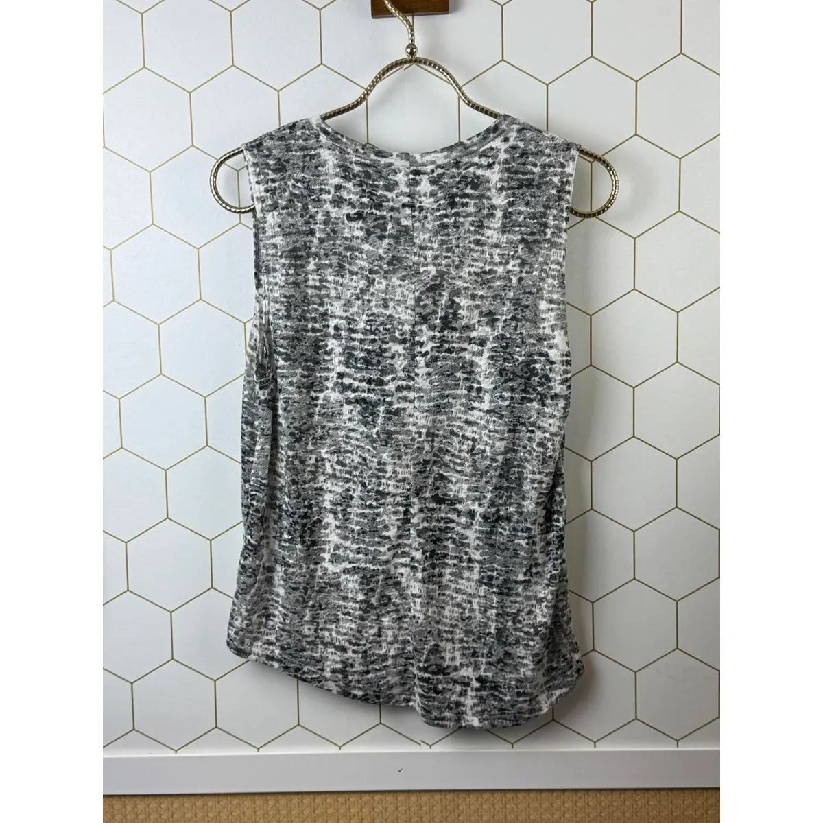 LNA Black and White Zebra Sleeveless Sheer Tank Top - Size - XS - Image 2