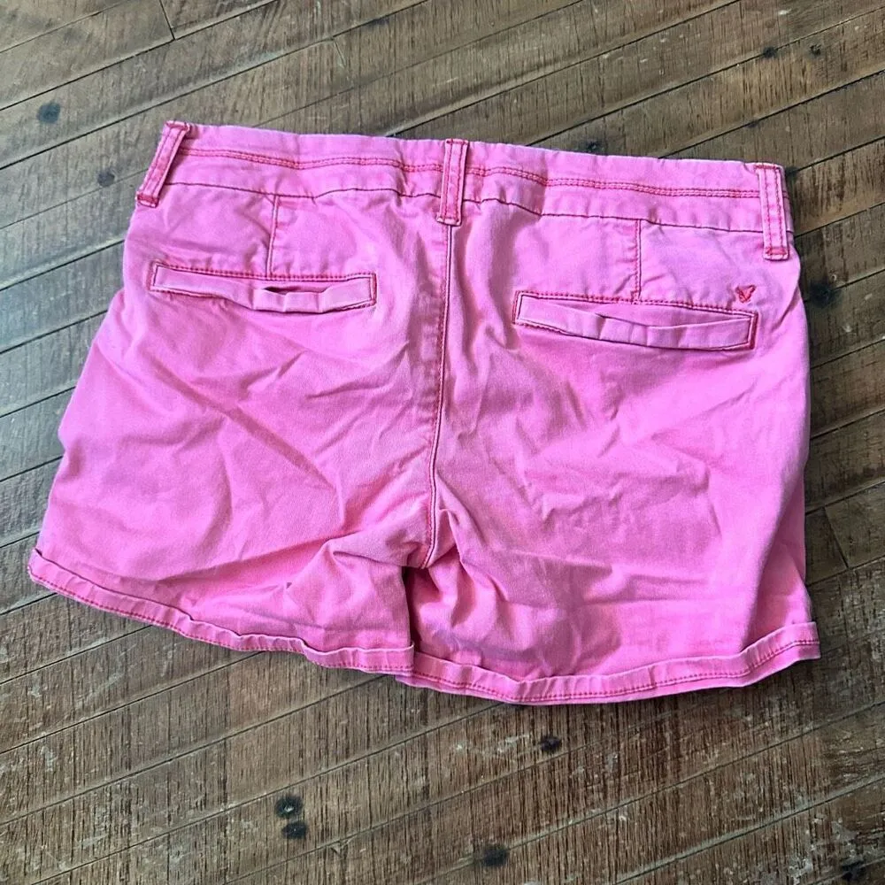 American Eagle pink Barbiecore size 4 midi shorts - Image 3