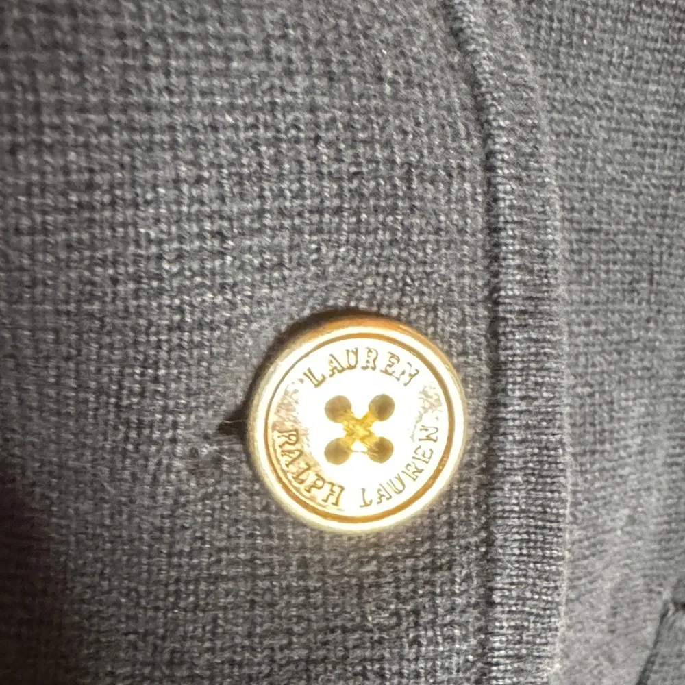 Vintage Lauren Ralph Lauren Black Cotton Crested School Boy Blazer Size Medium - Image 5