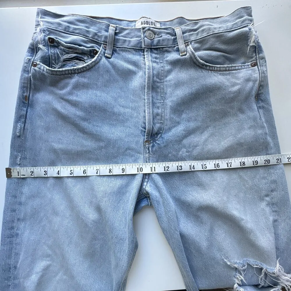 Agolde 90s Loose Distressed Jeans Womens size 28 - Image 9