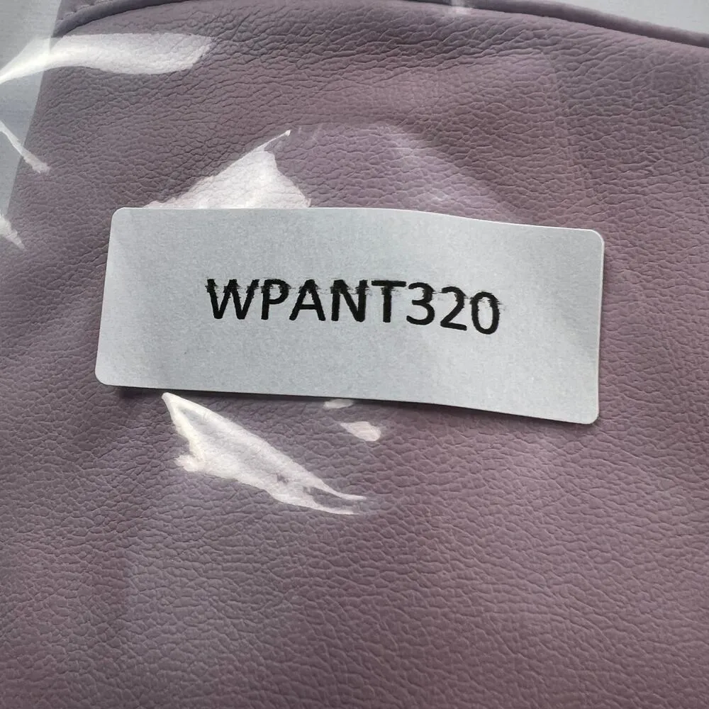 ASOS Pink Vegan Faux Leather High Rise Cargo Cropped Pants 25” Inseam Size 4 - Image 11