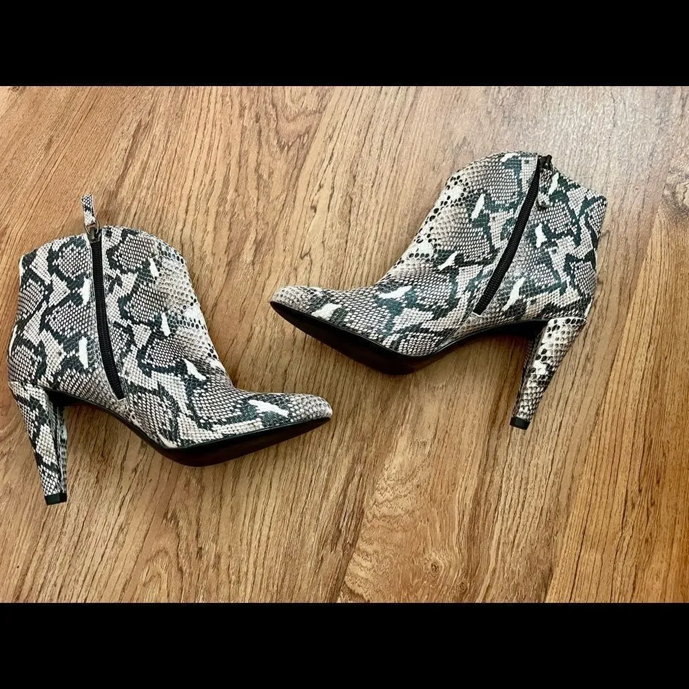 Halogen Snakeskin Booties - Image 4