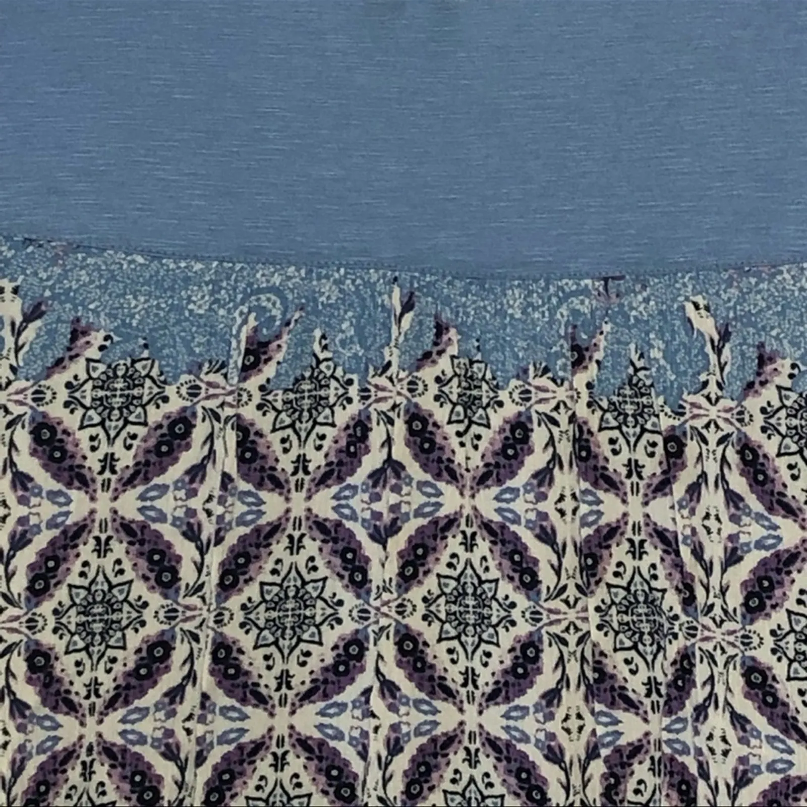 Cato Paisley Floral Medallion Blouse Size Large | Embroidered Front 3/4 Sleeve - Image 9