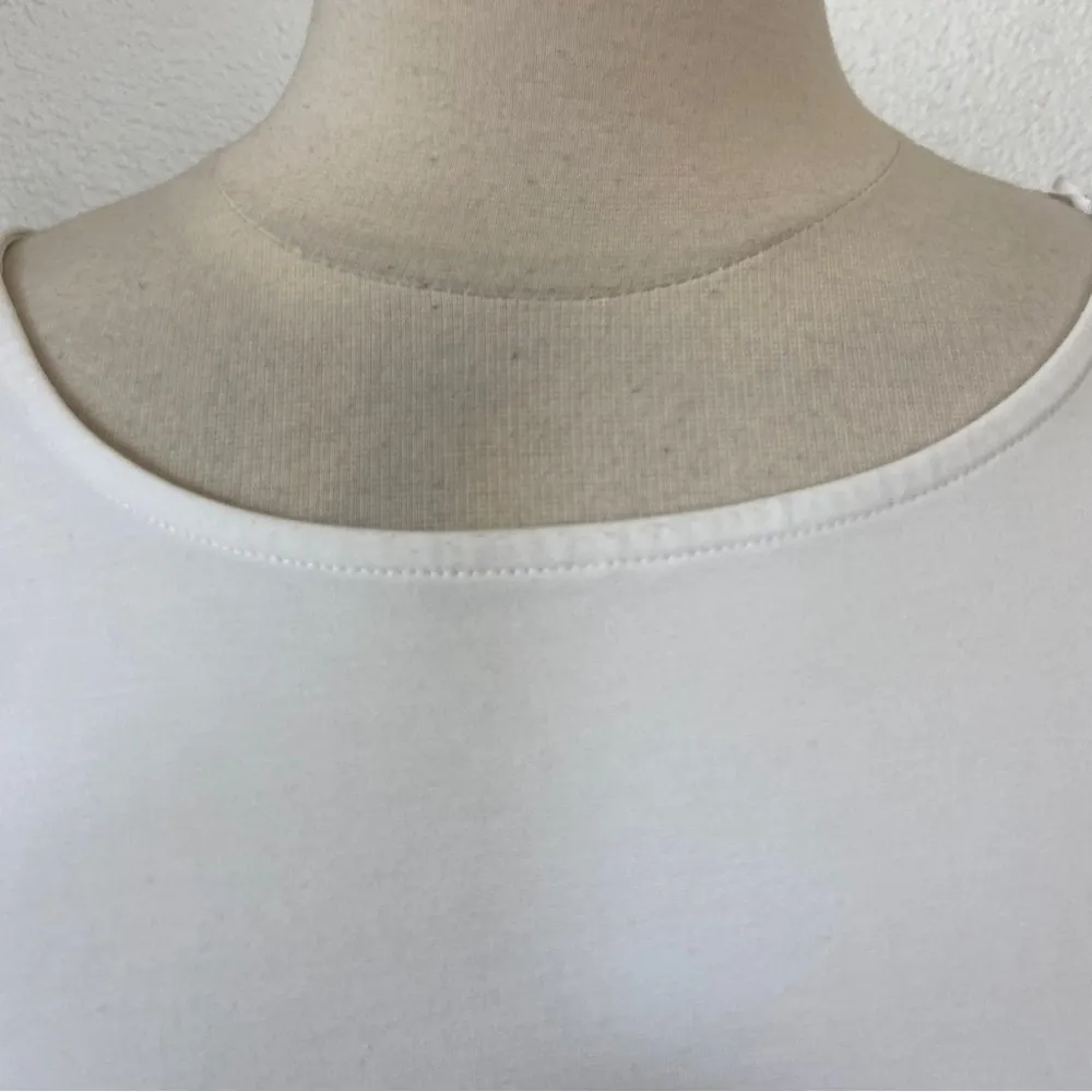 White Short Sleeve Lace Up Peplum Top - Image 3