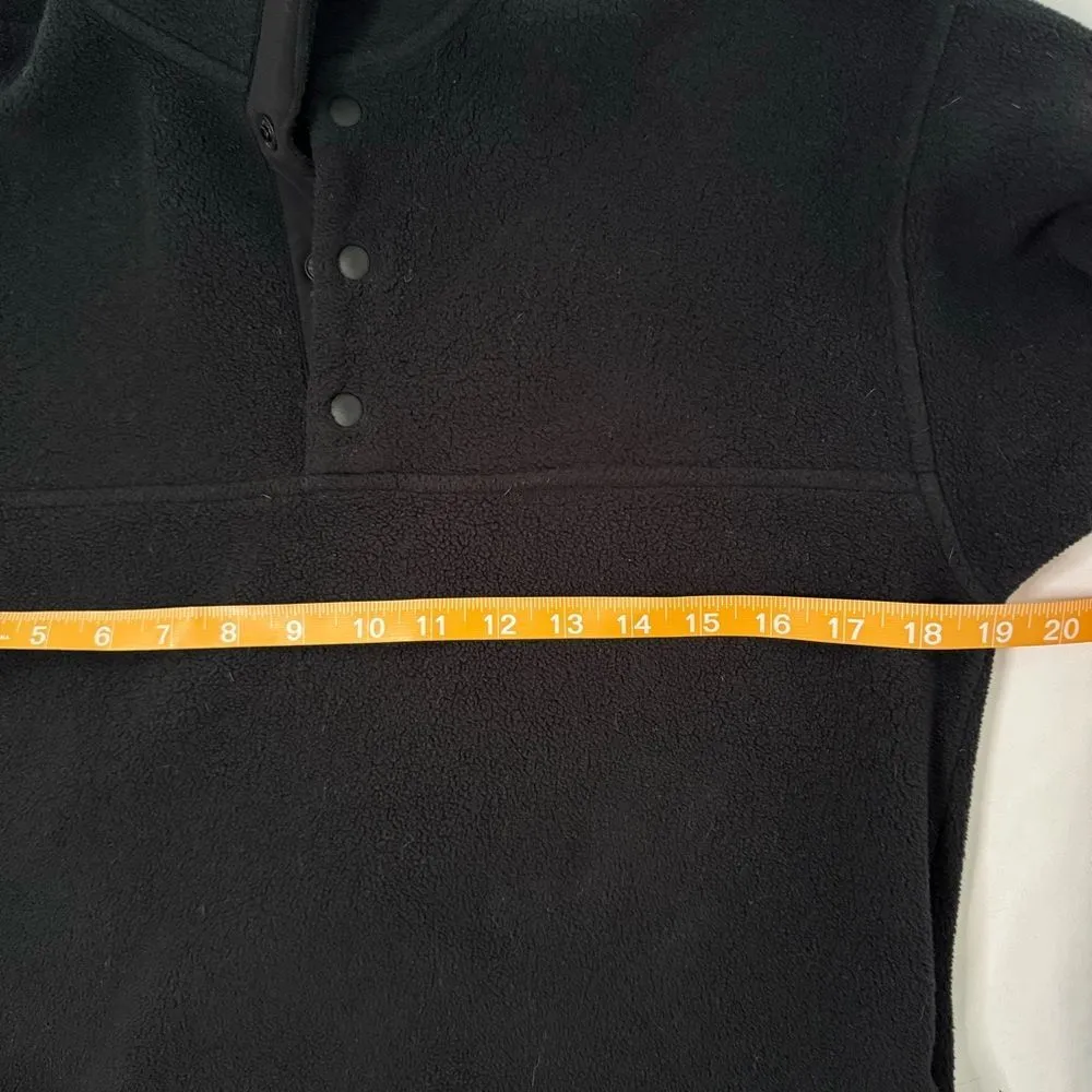 Aritzia TNA Polar 1/4 Button Pullover Sweater Size XXS Mock Neck Classic Jacket Black - Image 3