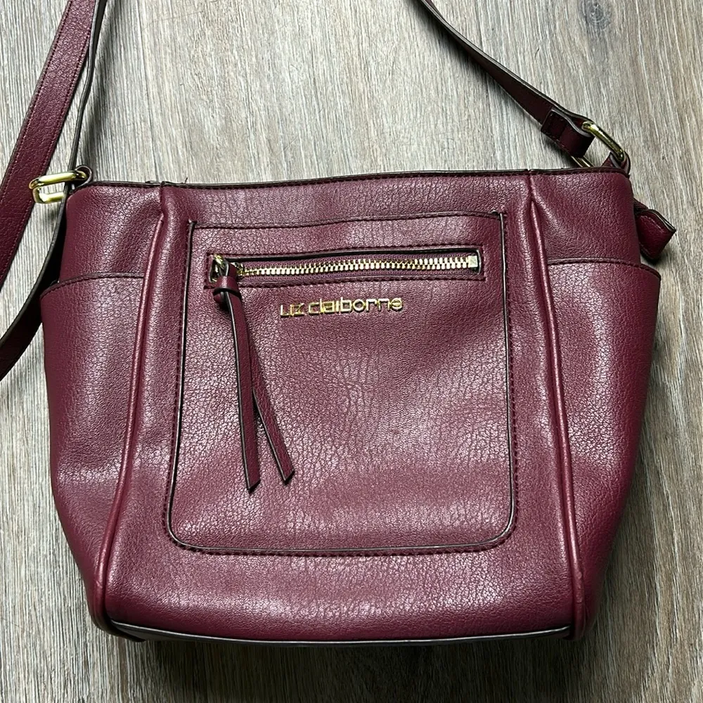 Liz Claiborne Faux Leather Crossbody Bag - Image 3