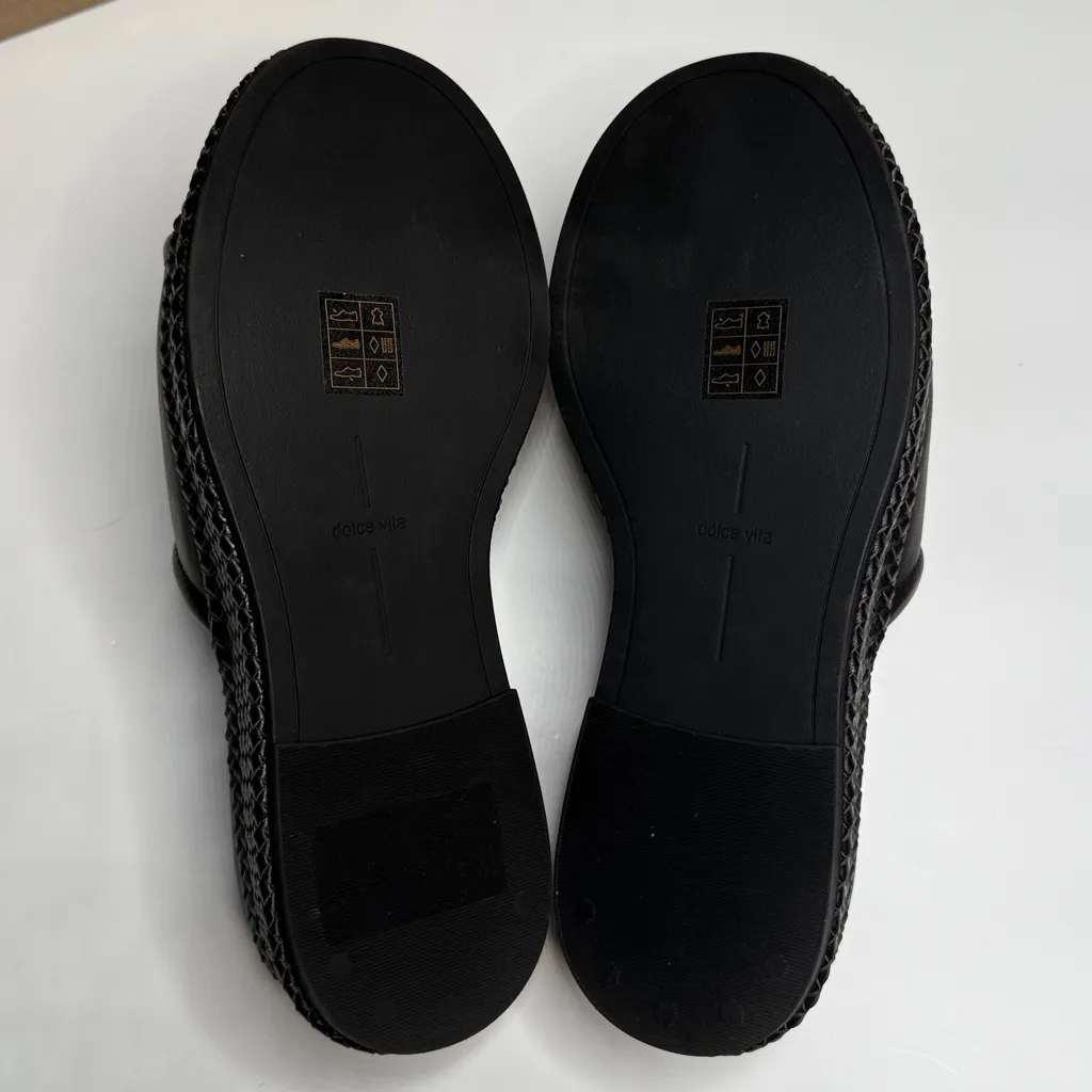 Evereve Dolce Vita Wimsyn Platform Black Leather Sandals New in Box Sz 10 - Image 8