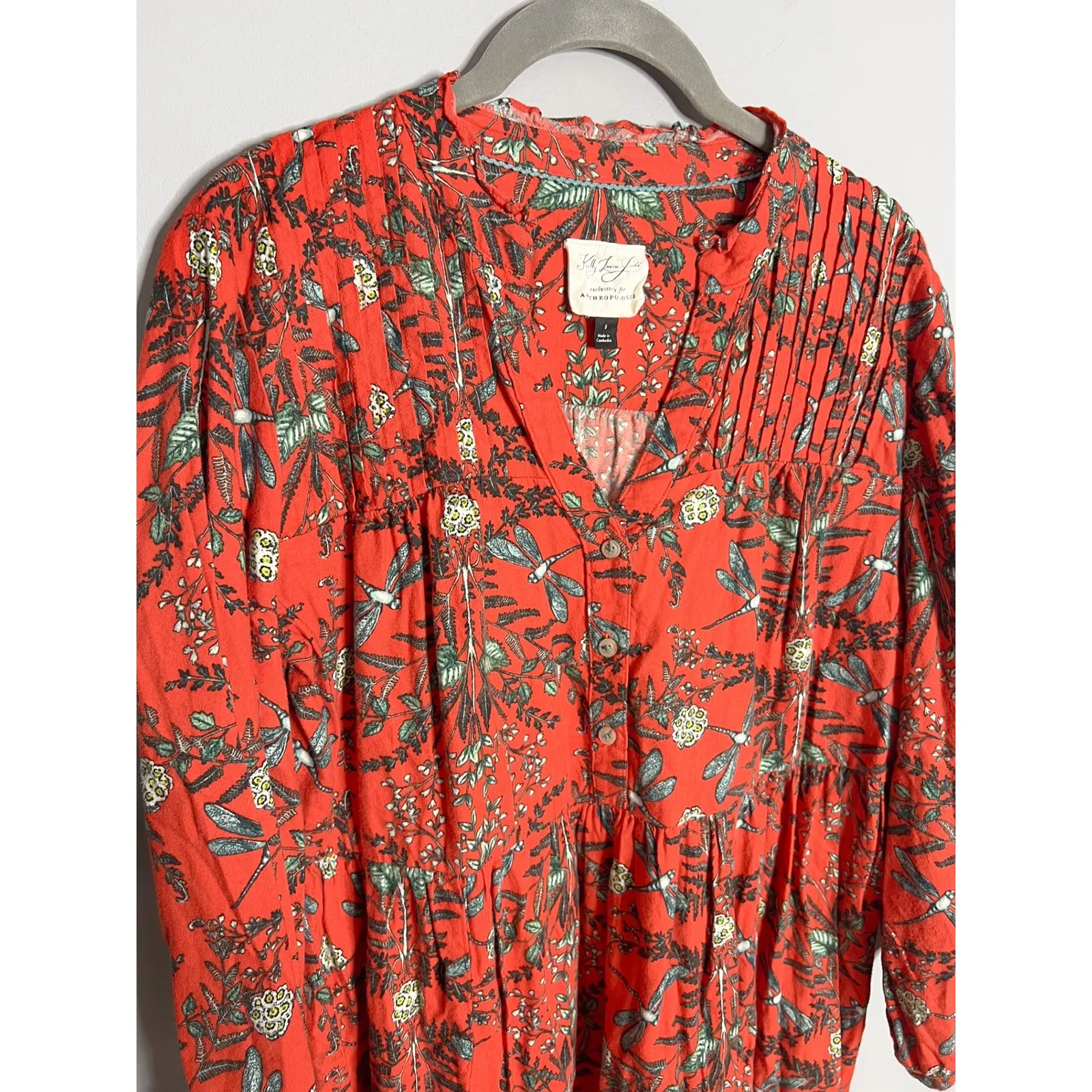 Anthropologie Kelly Louise Judd Flannel Whimsical Flannel Sleep Mini Dress Small - Image 5