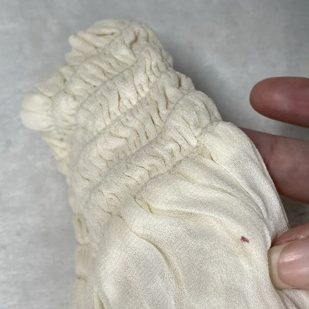 Reformation long‎ sleeve Smocked crop top Womens Small Y2K boho - flaw - Image 8