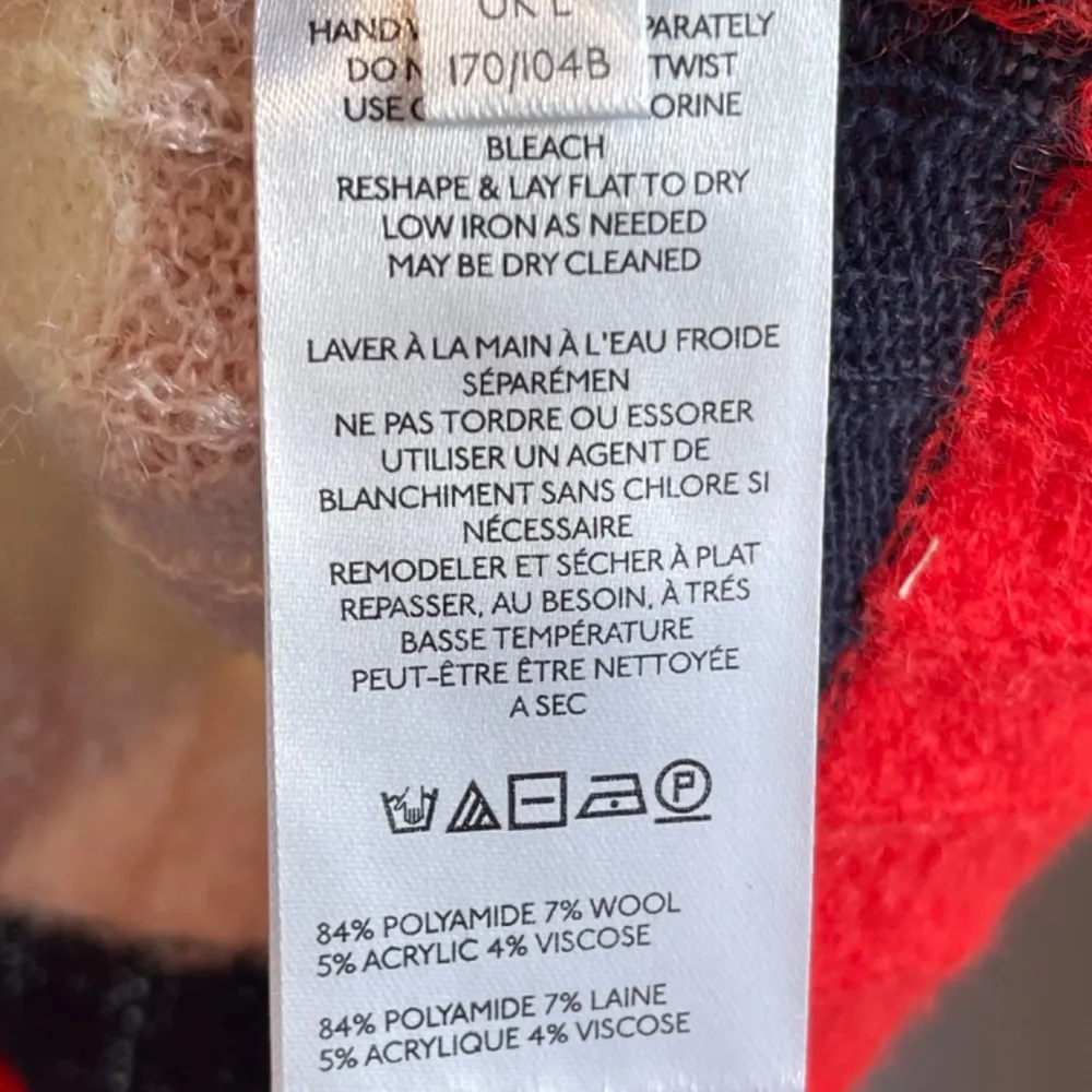 Free People Lumen Stripe Pullover, Red Heart Eyes Combo, Large - NWT - Image 4