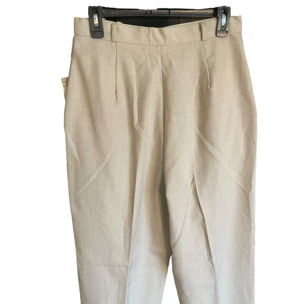 NWT Vintage Christy Girl Women’s Tan Pants Size 12– Polyester/Rayon Blend - Image 5