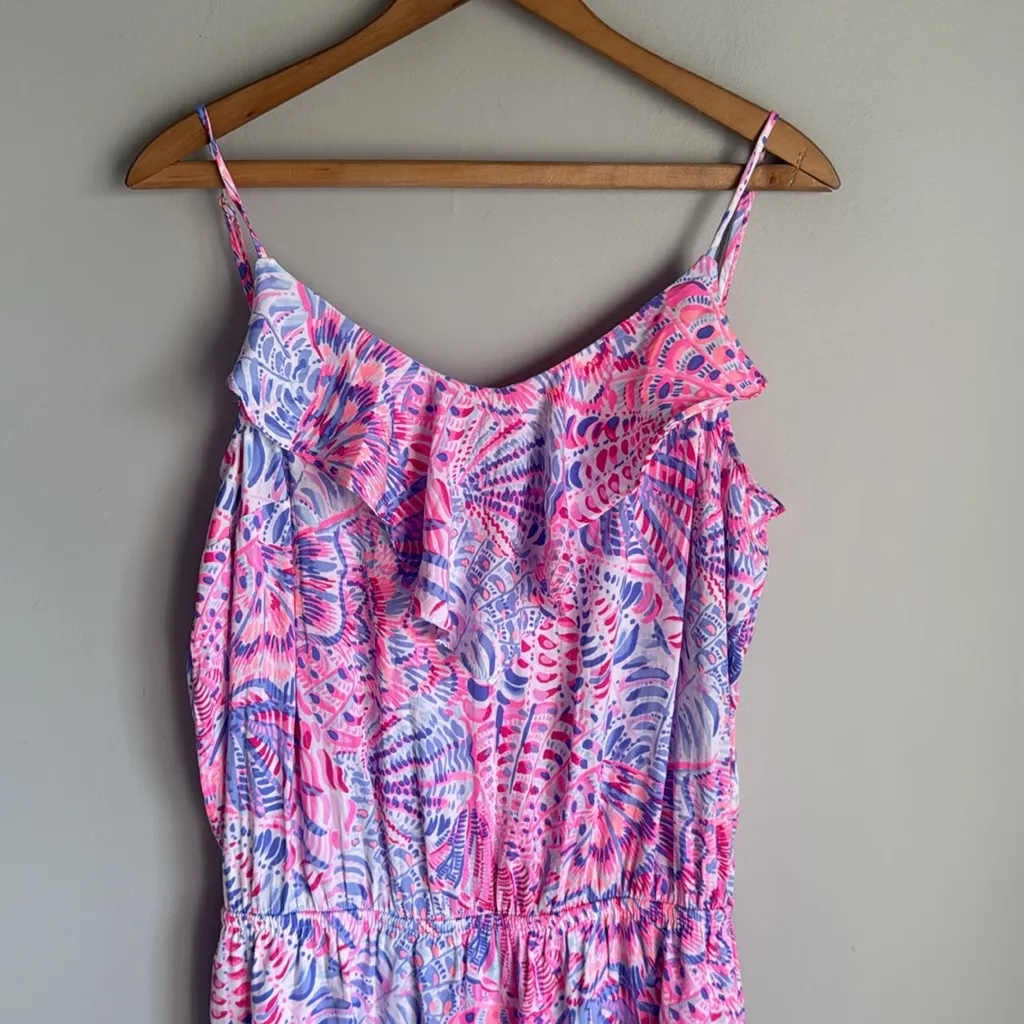 NEW Lilly Pulitzer Zana Skort Romper - Raz Berry Sea You Soon Large - Image 3