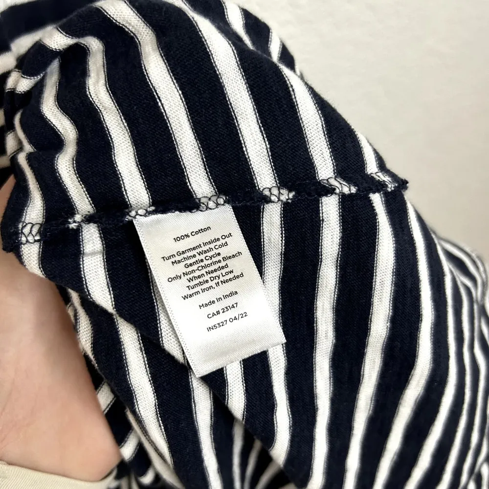 Talbots Petite Stripe Tshirt Dress Womens Size Petite Meidum Navy White NWT - Image 7