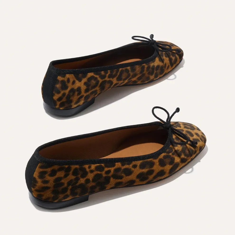 Margaux Fonteyn Ballet Flat in Leopard Suede Sz:40.5/9.5 - Image 4