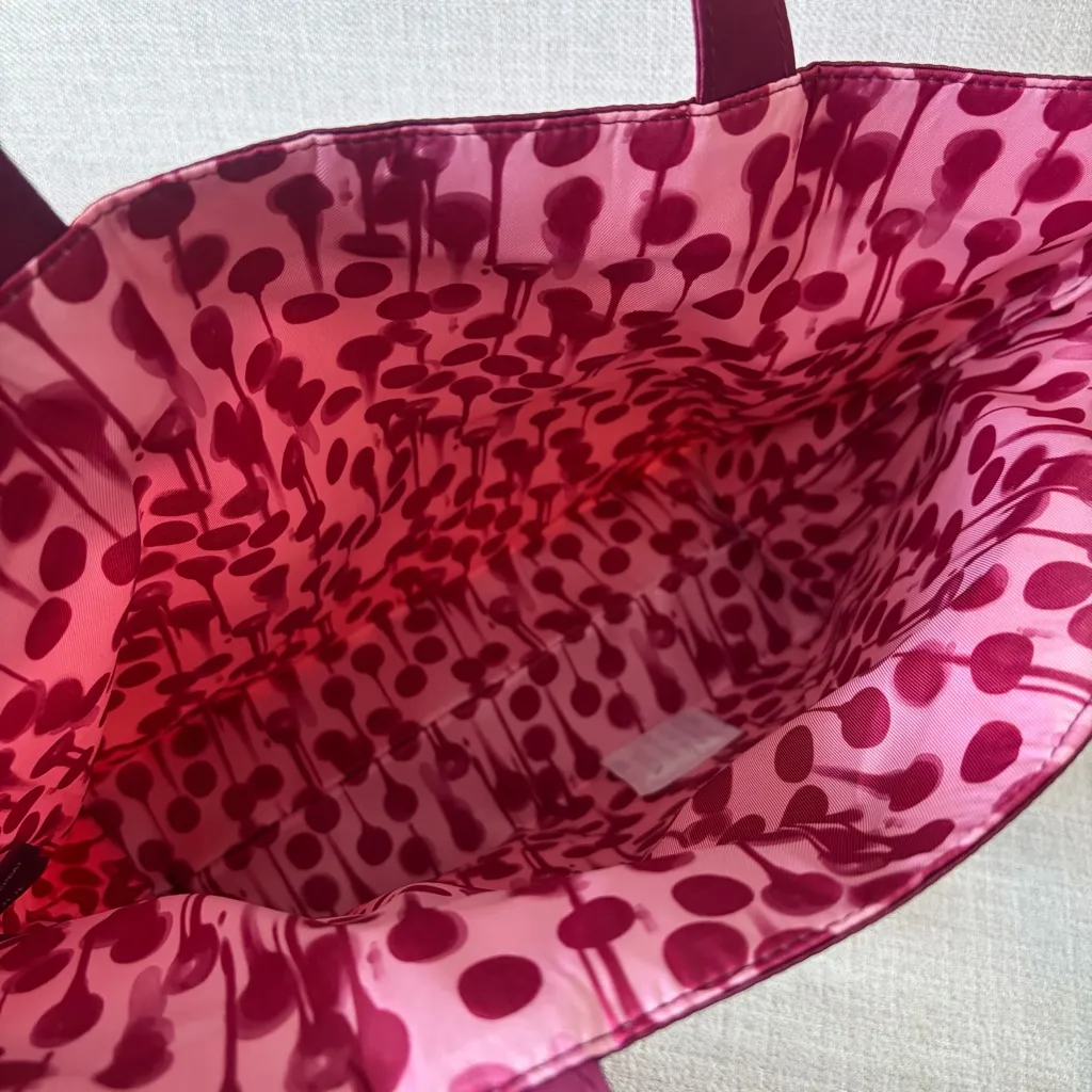 Clinique X Jonathan Cohen Limited Edition Red & Pink Ombré Tote NEW WITH TAGS - Image 4