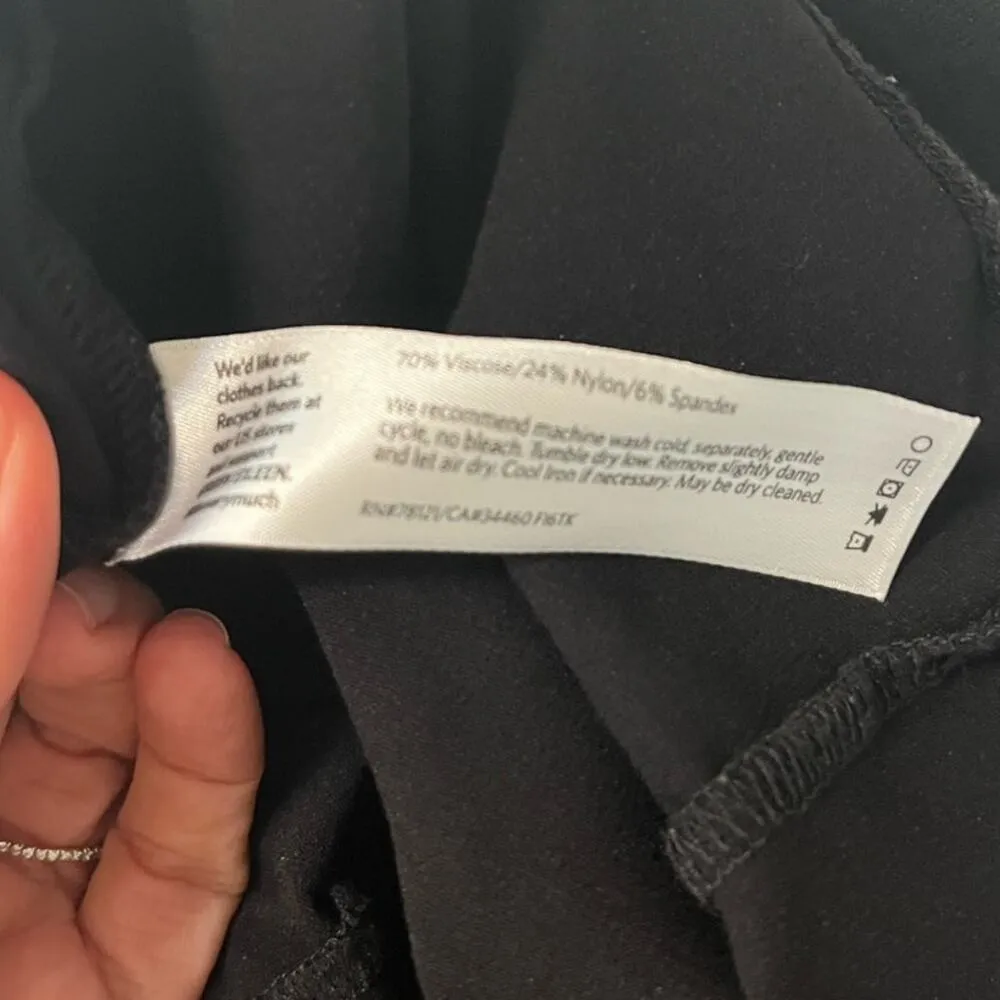 Eileen Fisher Viscose Blend Pull On Pants in Black sz. L Lagenlook Mature - Image 5