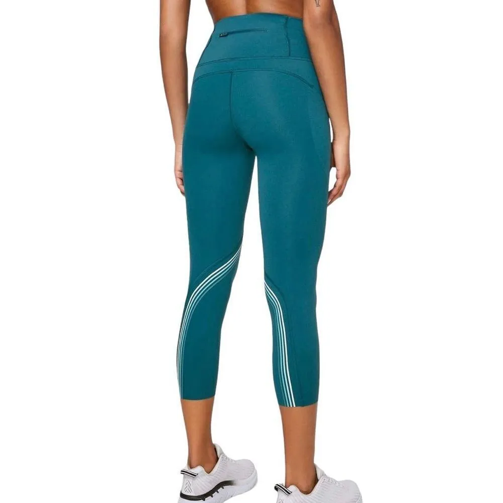 Lululemon Speed Limit Crop Leggings 23" Bermuda Teal Turquoise Size‎ 6 - Image 4