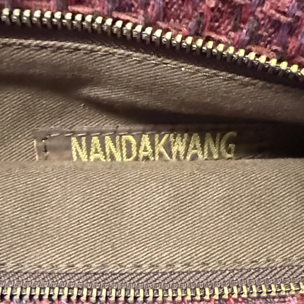 NWT Nandakwang Elegant Red Textured Women's Tote Bag - Image 9