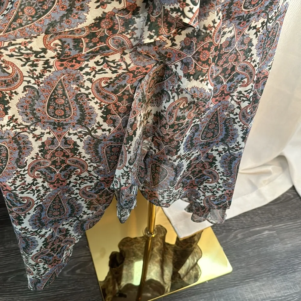 Veronica Beard Sazan Long Sleeve Handkerchief Hem Paisley Dress, SZ 4, $648 - Image 12