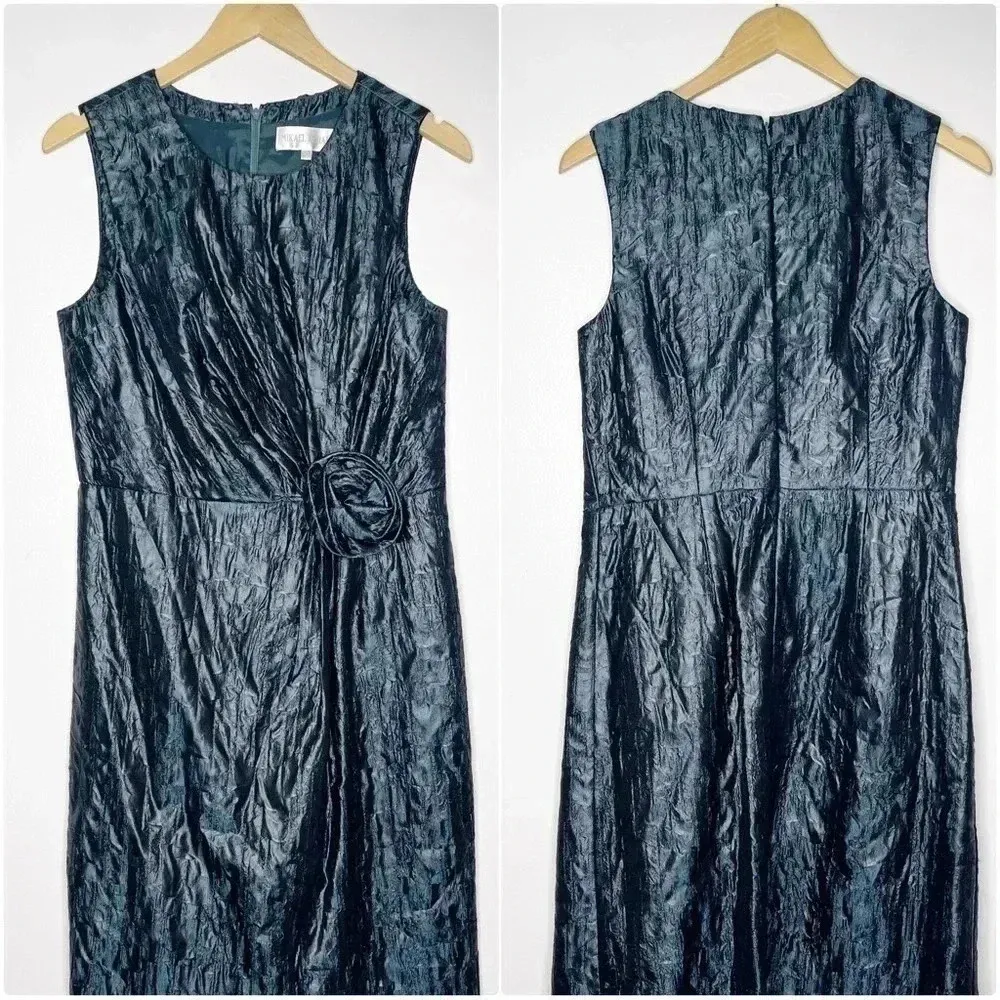 Mikael Aghal Short Formal Sleeveless Dress Size 12 Blue - Image 3