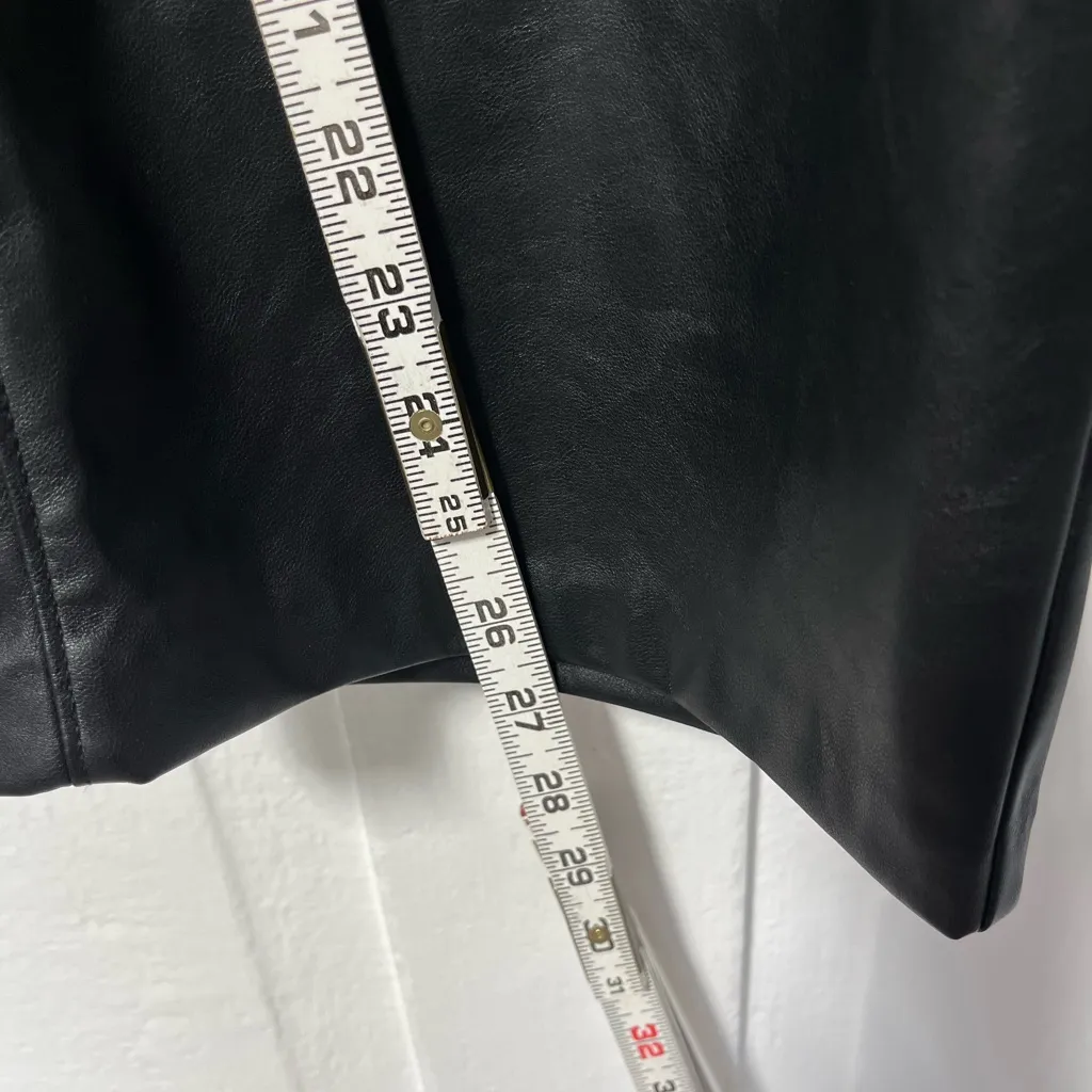 NWT Old Navy High Waisted Faux Leather Wide Leg Pants size 14 - Image 9