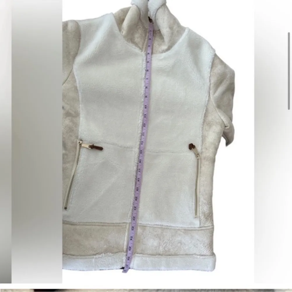 Koolaburra by UGG Women's Sherpa Jacket White Faux Suede Size - Image 8