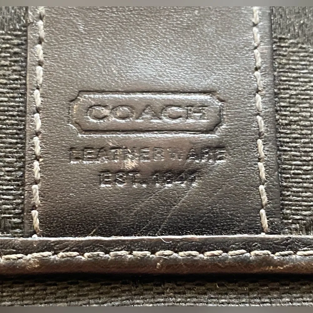 Coach Black Logo Wallet with hole - Image 2