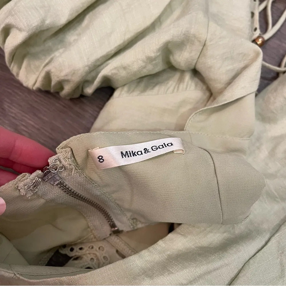 Mika & Gala Eyelet Puff Sleeve Crop Top - Image 5