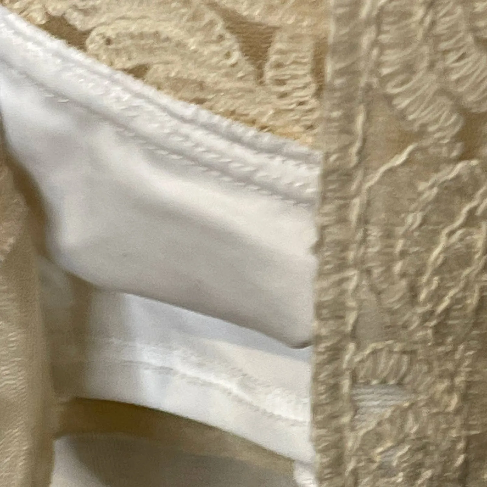 Tadashi Shoji Embroidered Mesh Tulle Sheath Dress Lined 3/4 Sleeve‎  6 Women Tan - Image 6