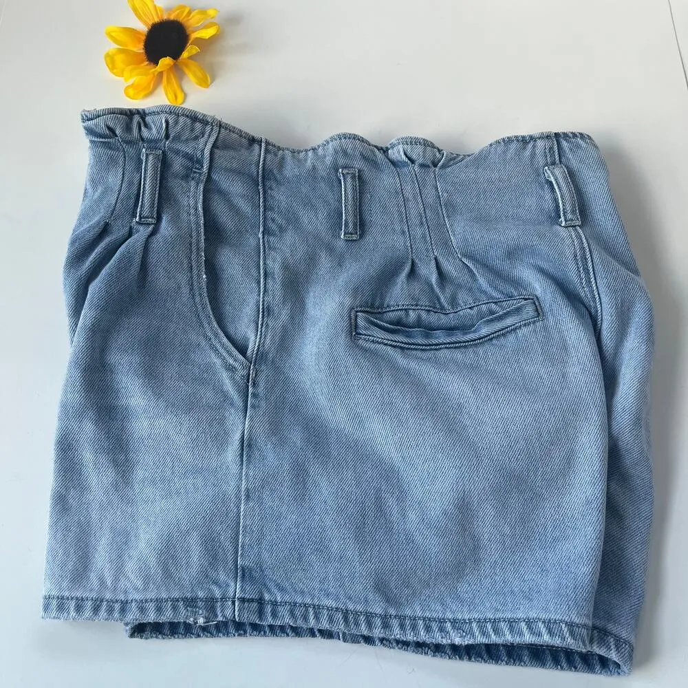 American Eagle Mom's Jean Shorts Womens Size 8 Button Fly Denim Hi Rise Preppy - Image 4