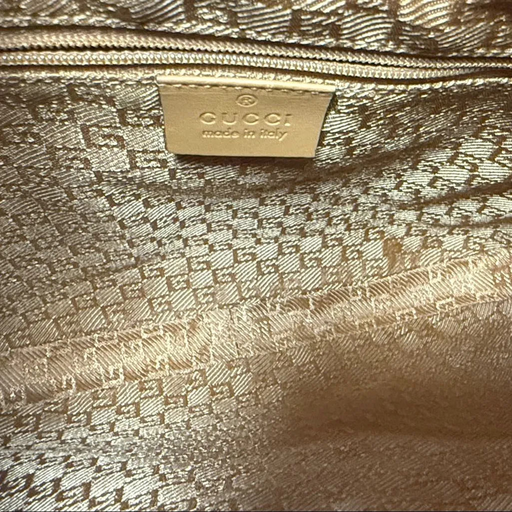 Gucci Vintage Tom Ford Tan and Cream Shoulder Bag - Image 12