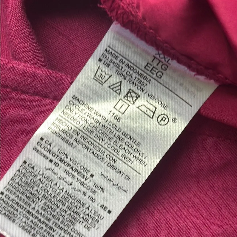 Old Navy Women's Wide Leg Pants - Pink Playa Womens Pull on Pants XXL - Image 5