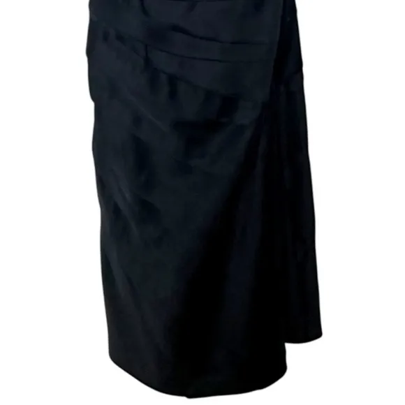 Gianni Bini NWT Black Satin Ruched Strapless Cocktail Dress Women's Size 0 Party - Image 5