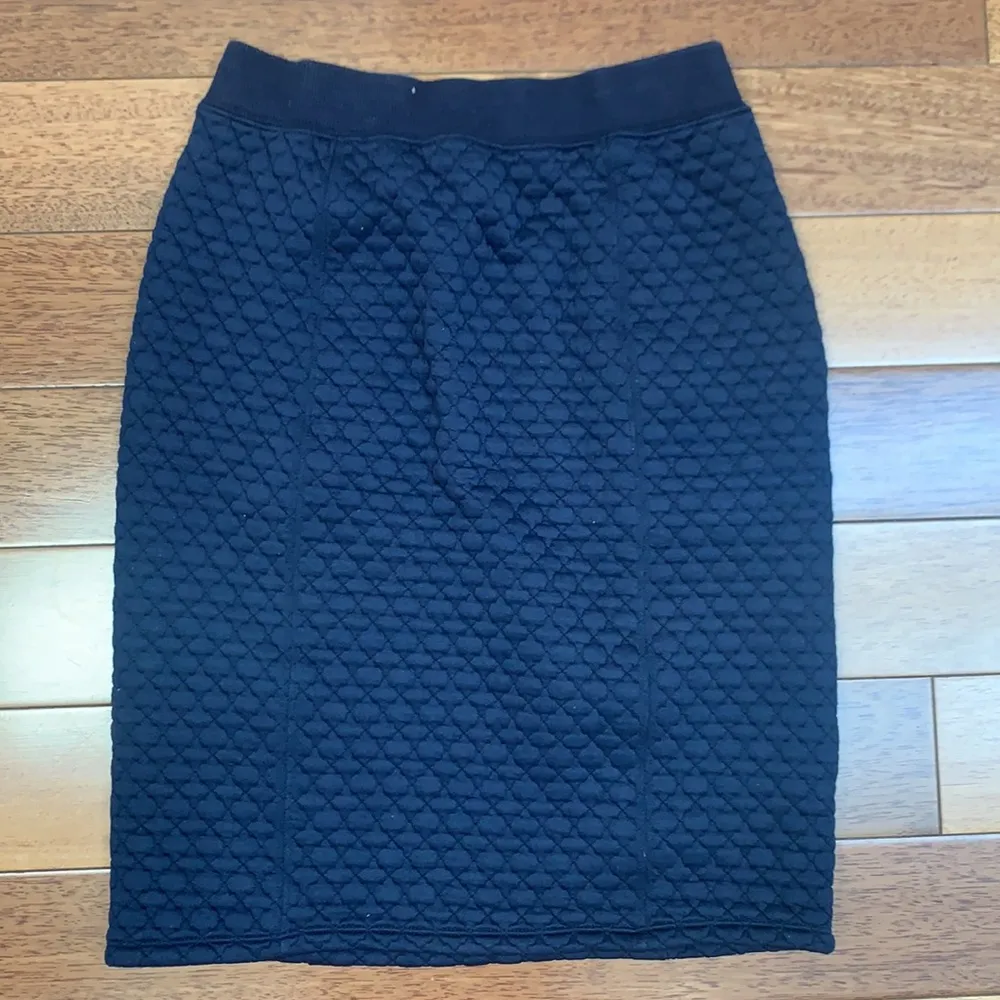🆕 Uniqlo | Jersey Quilted Pencil Skirt XS Navy Blue - Image 3
