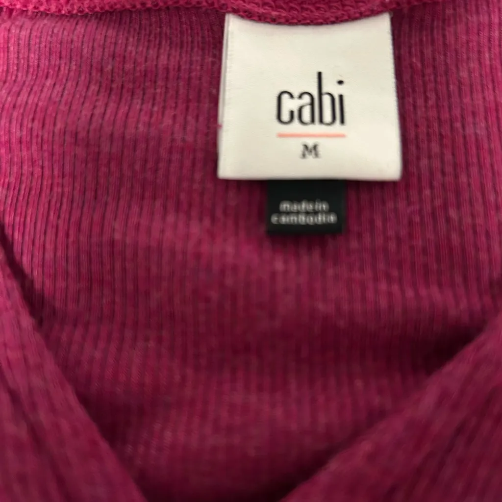 CAbi Women's Fuchsia Long Sleeve Simple Tee Top - Image 6