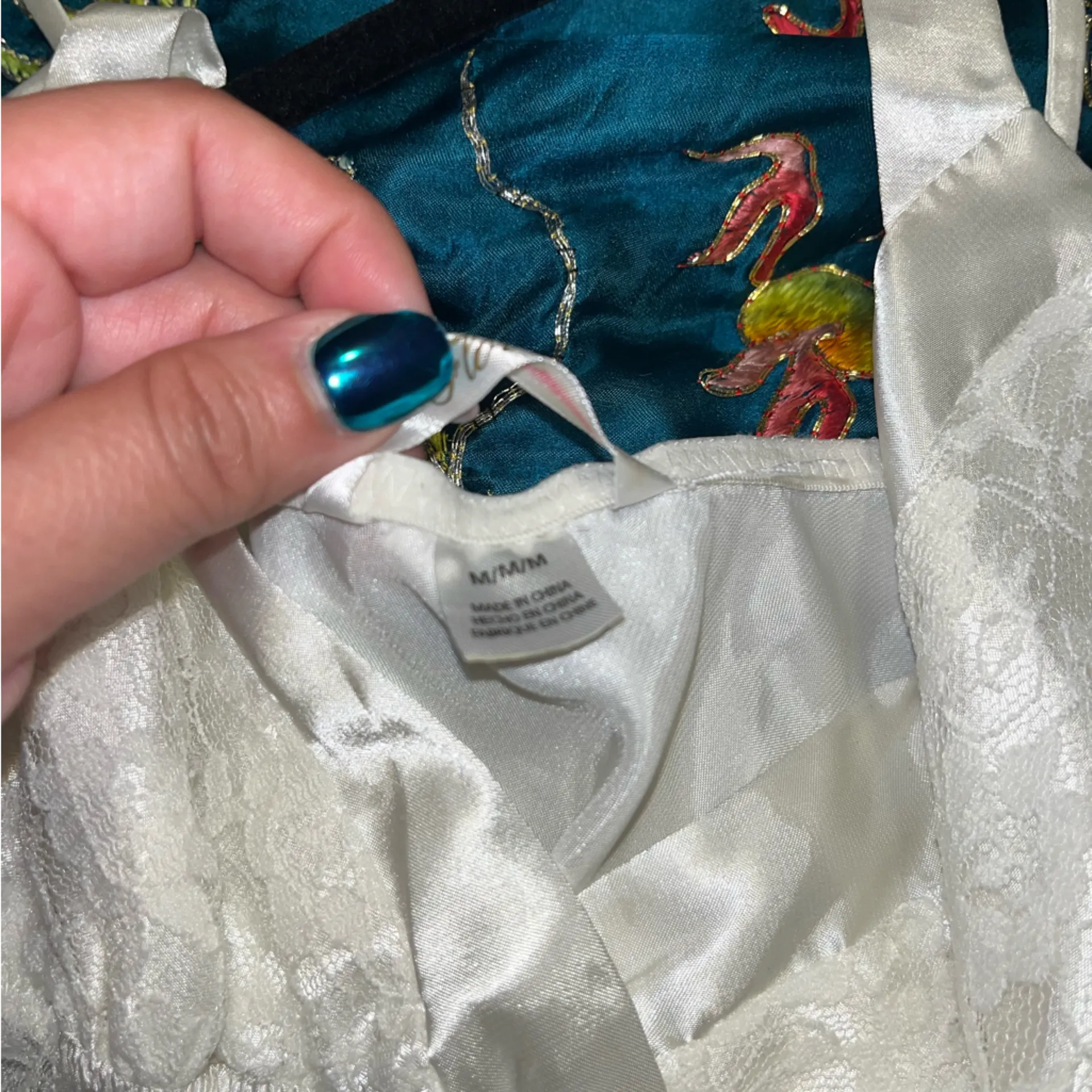 Vintage Flora‎ Nikrooz Ivory Satin & Lace Slip Dress – Size Medium - Image 10