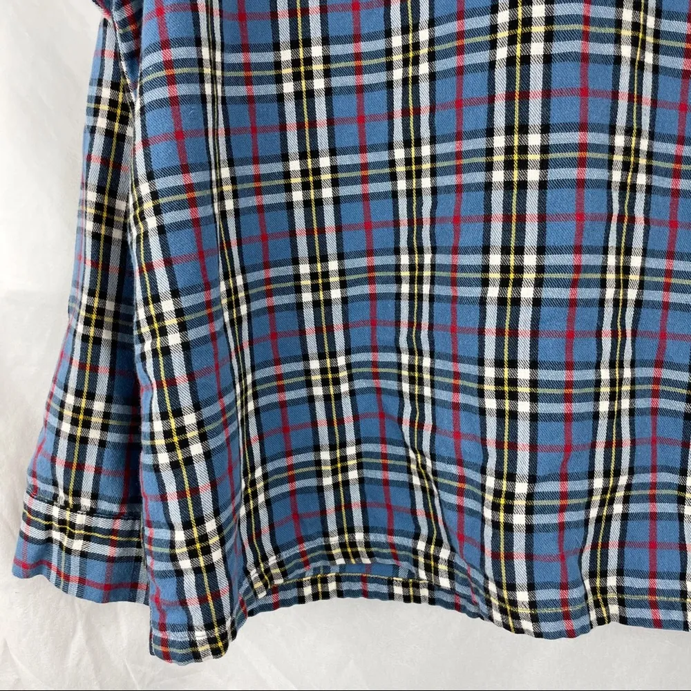 L.L. Bean Cotton Plaid Flannel Button Down Top - Image 7