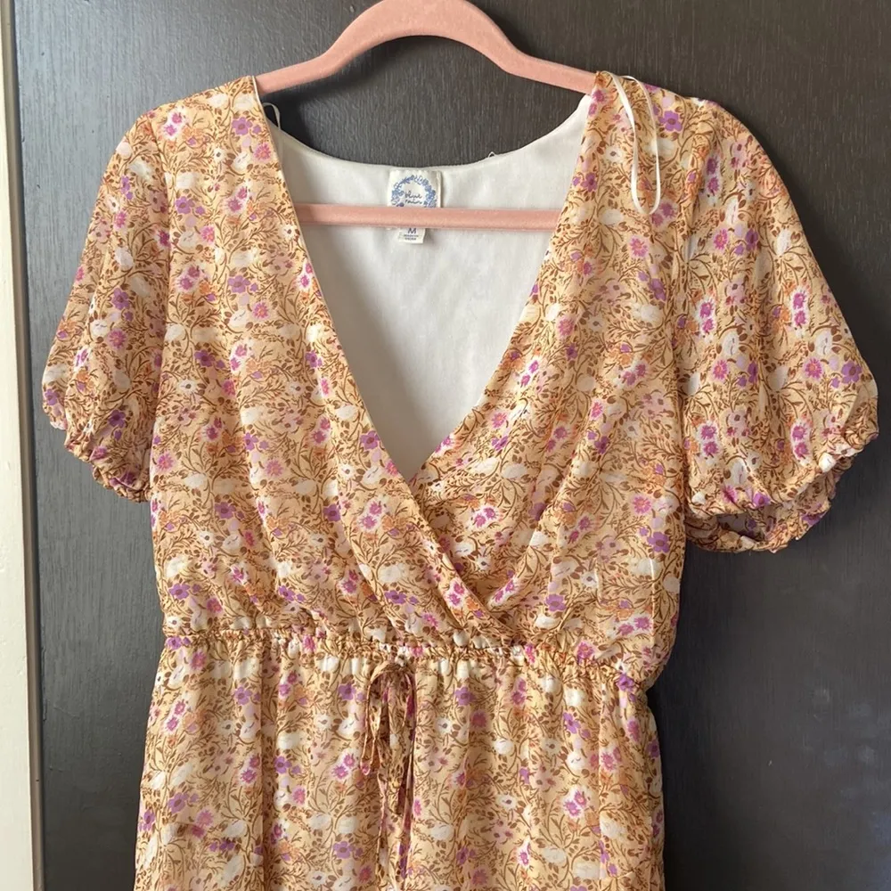 Blue Rain Floral Dress - Image 7