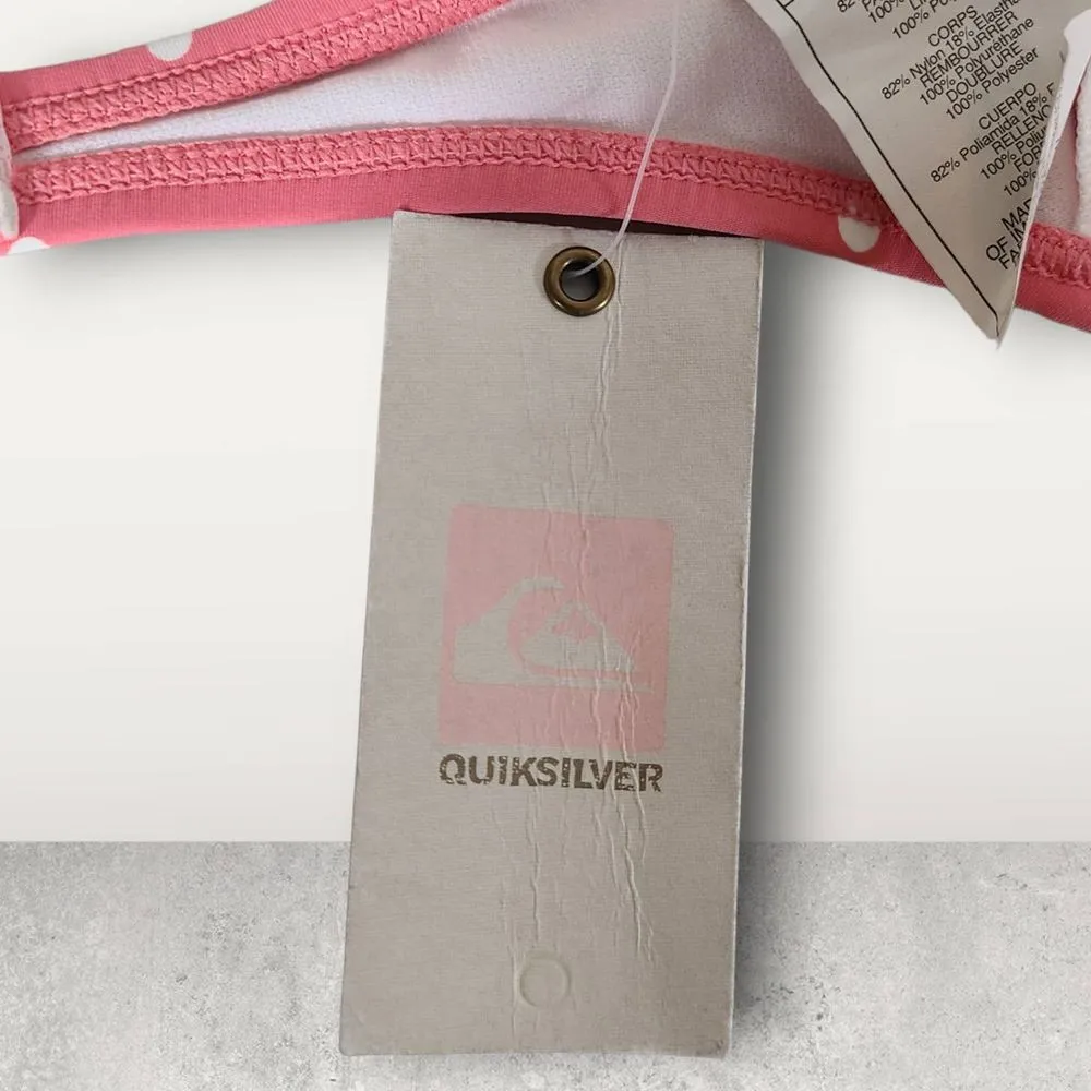 NWT Quiksilver Desert Rose Dot Seascape Bandeau Bikini Top Size Small - Image 5