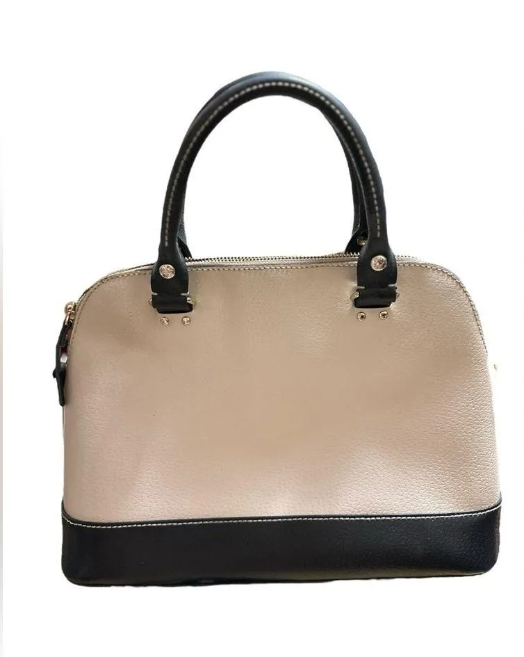 Kate Spade Berkeley Rachelle top handle two-tone bag cream and black - Image 5