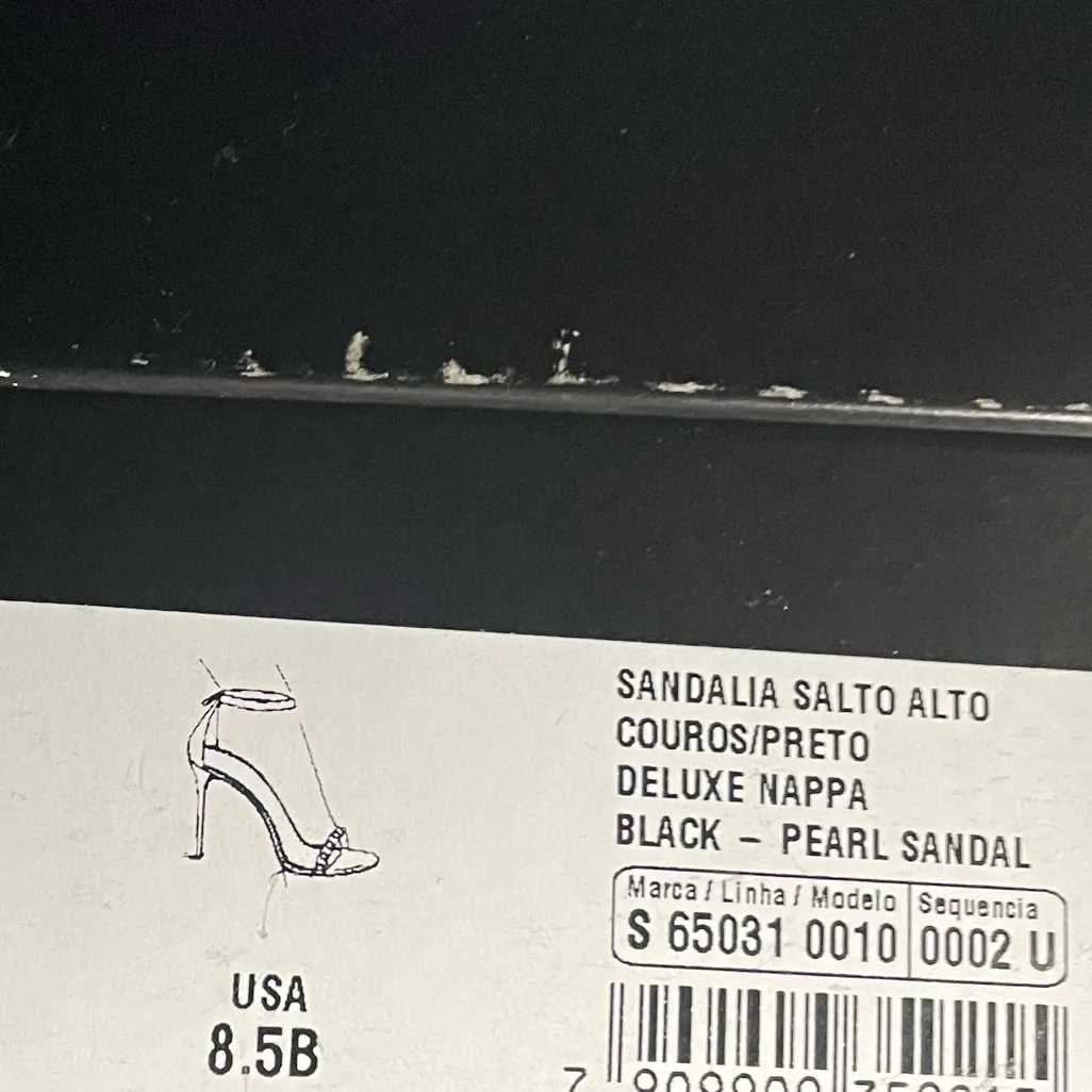 Aqua pearl ankle strap black high heel stiletto women’s Size 8.5M- Bloomingdales - Image 12