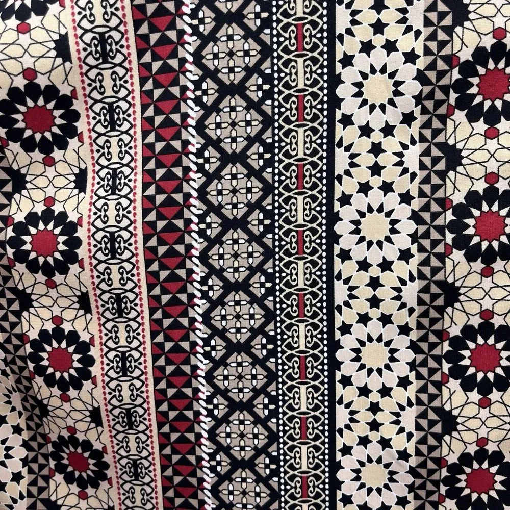 NWT Catherines Geometric Southwestern Short Sleeve Button Front Shirt Size 4X - Image 3