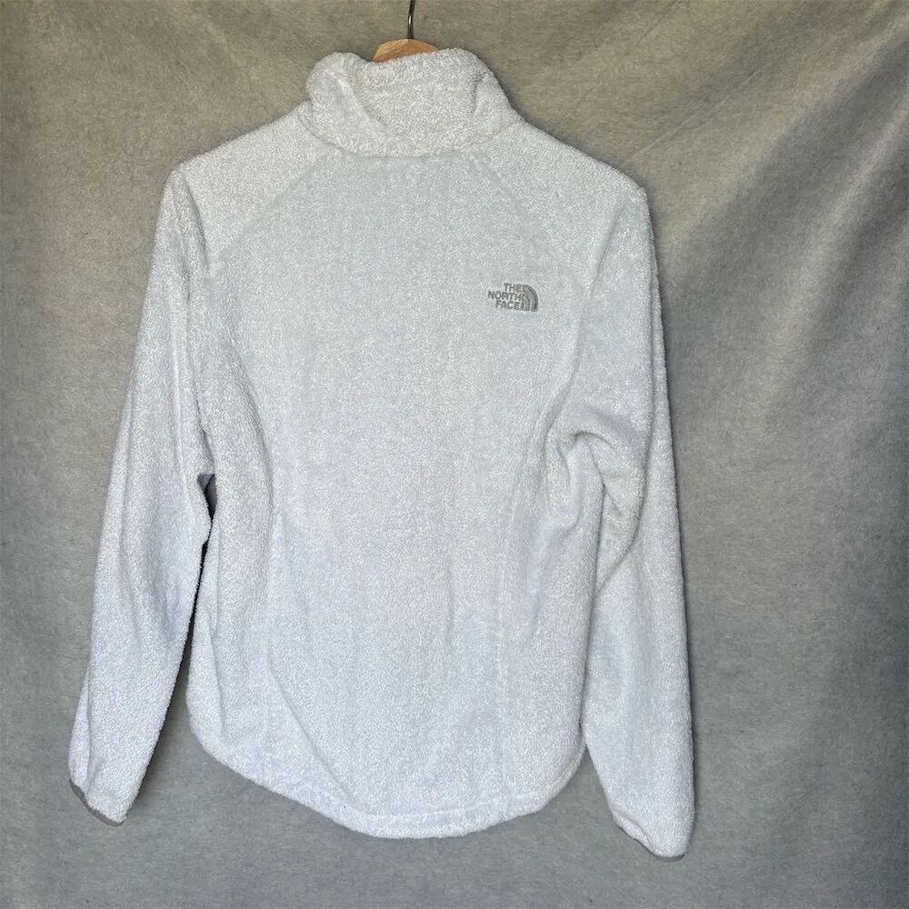 The North Face Women's Fleece Jacket Light Blue Size M Full Zip Mock Neck - Image 3