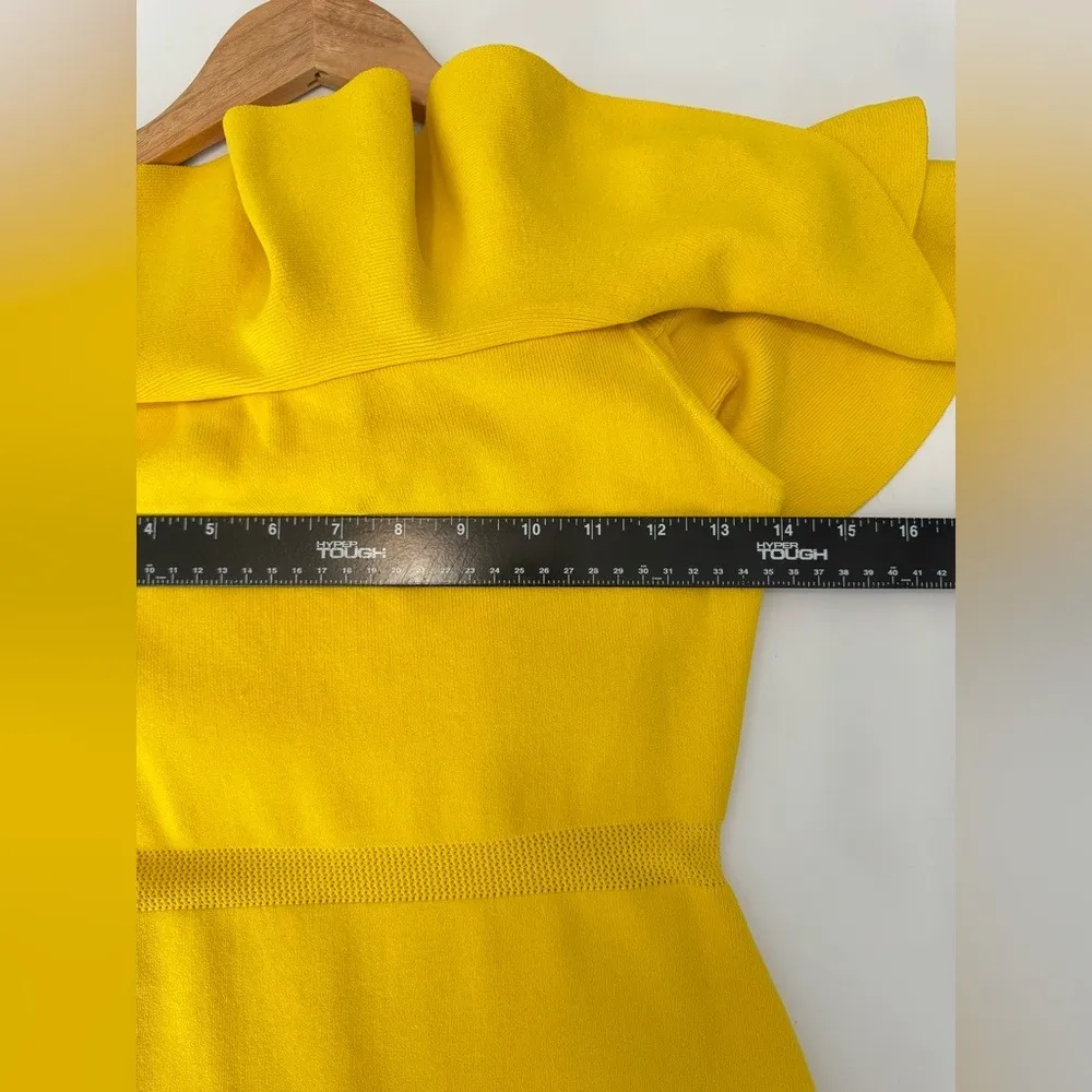 By The Way Yellow Ruffle Off Shoulder Bodycon Mini Dress Size M‎ - Image 7