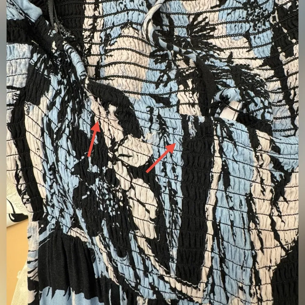 Free People Intimately Heat Wave Printed Maxi Dress in Black and Blue - Image 7